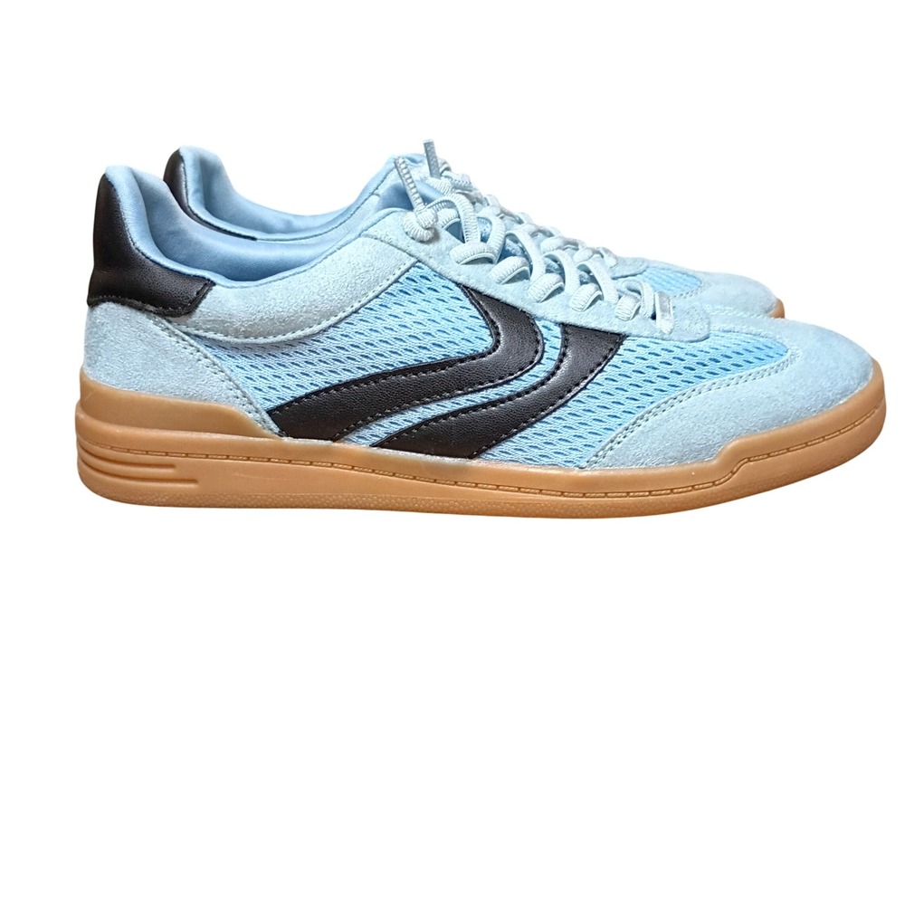 NEW Madden NYC Womens Low Sneaker Blue Mesh Suede Gum Sole  Size 7
